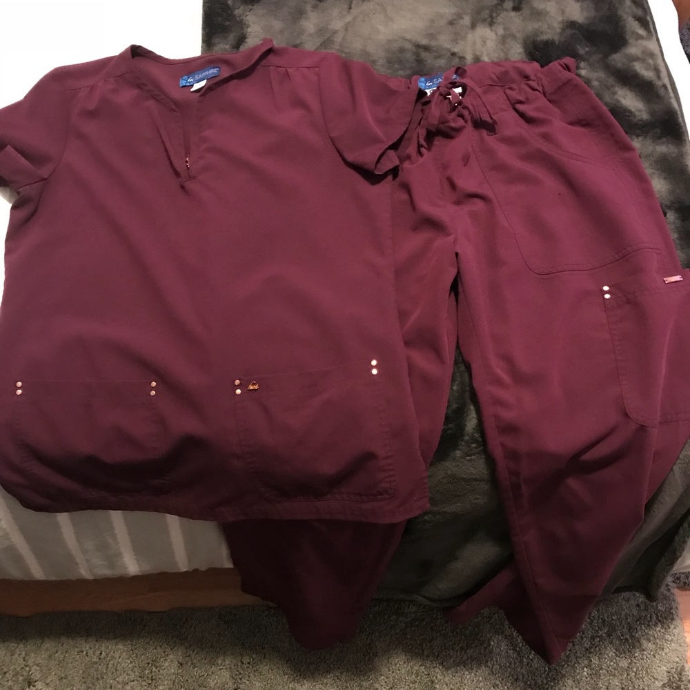 Koi sapphire scrub bottoms